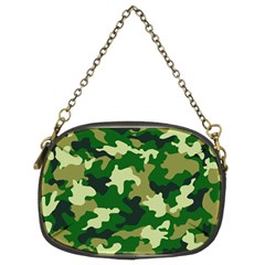 Green Military Background Camouflage Chain Purse (two Sides) by Semog4