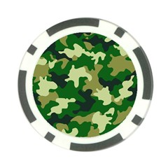 Green Military Background Camouflage Poker Chip Card Guard (10 Pack) by Semog4