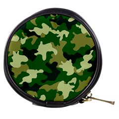 Green Military Background Camouflage Mini Makeup Bag by Semog4