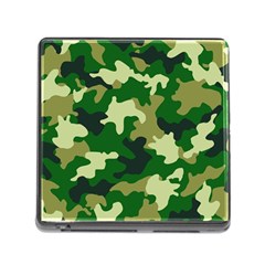 Green Military Background Camouflage Memory Card Reader (square 5 Slot) by Semog4