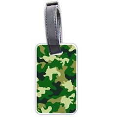 Green Military Background Camouflage Luggage Tag (one Side) by Semog4