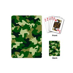 Green Military Background Camouflage Playing Cards Single Design (mini) by Semog4