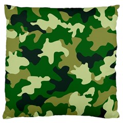 Green Military Background Camouflage Large Cushion Case (one Side) by Semog4