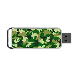 Green Military Background Camouflage Portable Usb Flash (two Sides) by Semog4