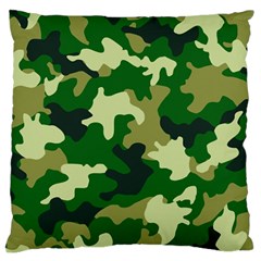 Green Military Background Camouflage Standard Premium Plush Fleece Cushion Case (one Side) by Semog4