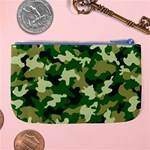 Green Military Background Camouflage Large Coin Purse Back