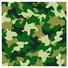 Green Military Background Camouflage Wooden Puzzle Square by Semog4