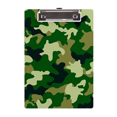 Green Military Background Camouflage A5 Acrylic Clipboard by Semog4