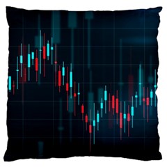 Flag Patterns On Forex Charts Large Cushion Case (one Side) by Semog4