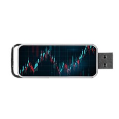 Flag Patterns On Forex Charts Portable Usb Flash (one Side) by Semog4