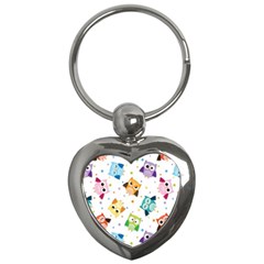 Owl Bird Key Chain (heart) by Semog4