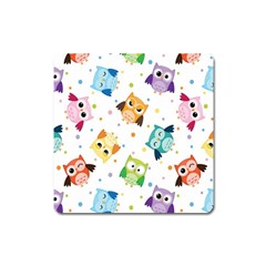 Owl Bird Square Magnet by Semog4