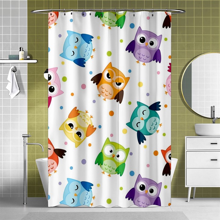 Owl Bird Shower Curtain 48  x 72  (Small) 