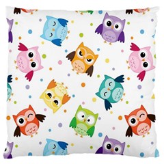 Owl Bird Large Cushion Case (two Sides) by Semog4