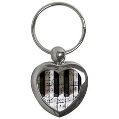 Music Piano Instrument Sheet Key Chain (heart) by Semog4