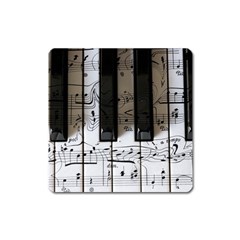 Music Piano Instrument Sheet Square Magnet by Semog4