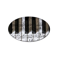 Music Piano Instrument Sheet Sticker Oval (10 Pack) by Semog4