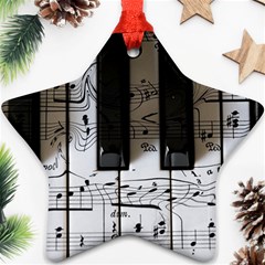 Music Piano Instrument Sheet Star Ornament (two Sides) by Semog4