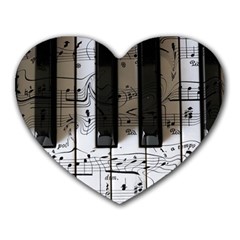 Music Piano Instrument Sheet Heart Mousepad by Semog4