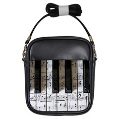 Music Piano Instrument Sheet Girls Sling Bag by Semog4