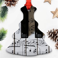 Music Piano Instrument Sheet Christmas Tree Ornament (two Sides) by Semog4