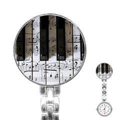 Music Piano Instrument Sheet Stainless Steel Nurses Watch by Semog4