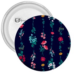 Flowers Pattern Bouquets Colorful 3  Buttons