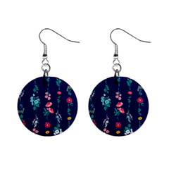 Flowers Pattern Bouquets Colorful Mini Button Earrings