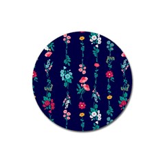 Flowers Pattern Bouquets Colorful Magnet 3  (Round)