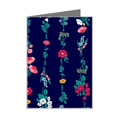 Flowers Pattern Bouquets Colorful Mini Greeting Card