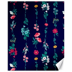 Flowers Pattern Bouquets Colorful Canvas 11  x 14 