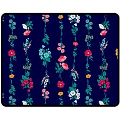 Flowers Pattern Bouquets Colorful Fleece Blanket (Medium)