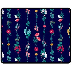 Flowers Pattern Bouquets Colorful Two Sides Fleece Blanket (Medium)