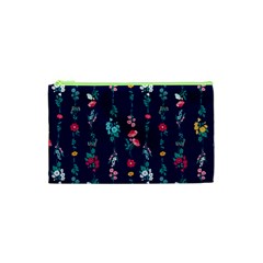 Flowers Pattern Bouquets Colorful Cosmetic Bag (XS)