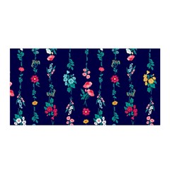 Flowers Pattern Bouquets Colorful Satin Wrap 35  x 70 