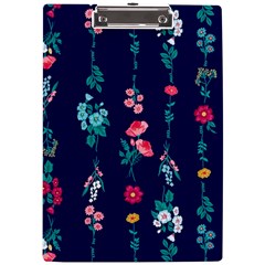 Flowers Pattern Bouquets Colorful A4 Acrylic Clipboard