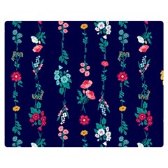 Flowers Pattern Bouquets Colorful Premium Plush Fleece Blanket (Medium)