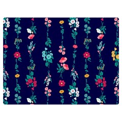 Flowers Pattern Bouquets Colorful Two Sides Premium Plush Fleece Blanket (Extra Small)