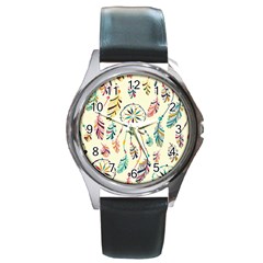 Dreamcatcher Abstract Pattern Round Metal Watch by Semog4