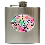 From Paris Abstract Art Pattern Hip Flask (6 oz) Front