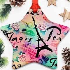 From Paris Abstract Art Pattern Star Ornament (two Sides) by Semog4