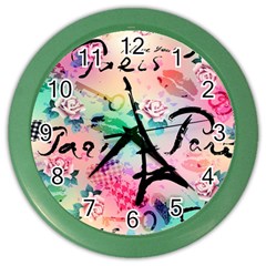 From Paris Abstract Art Pattern Color Wall Clock by Semog4