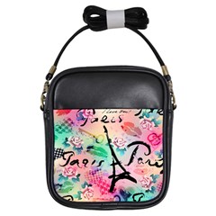 From Paris Abstract Art Pattern Girls Sling Bag by Semog4