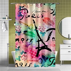 From Paris Abstract Art Pattern Shower Curtain 48  X 72  (small)  by Semog4