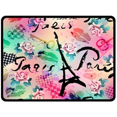 From Paris Abstract Art Pattern Two Sides Fleece Blanket (large) by Semog4