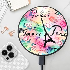 From Paris Abstract Art Pattern Wireless Fast Charger(black)