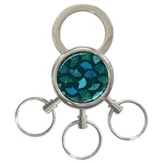 Pattern Plant Abstract 3-ring Key Chain by Semog4