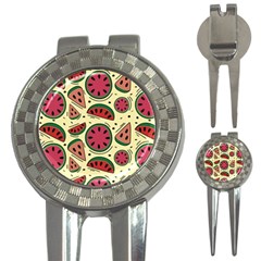 Watermelon Pattern Slices Fruit 3-in-1 Golf Divots by Semog4