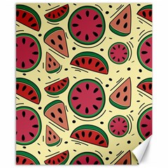 Watermelon Pattern Slices Fruit Canvas 8  X 10  by Semog4