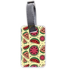 Watermelon Pattern Slices Fruit Luggage Tag (two Sides) by Semog4